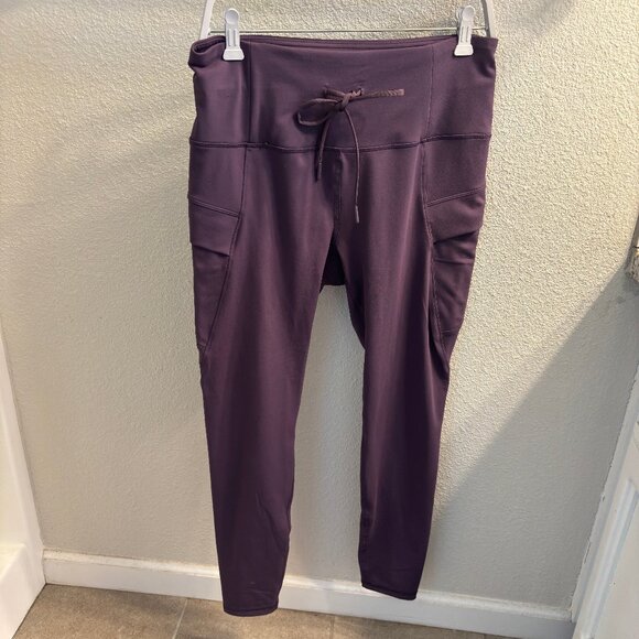 Women's Spyder Purple Workout Leggings Size Large - Picture 1 of 6